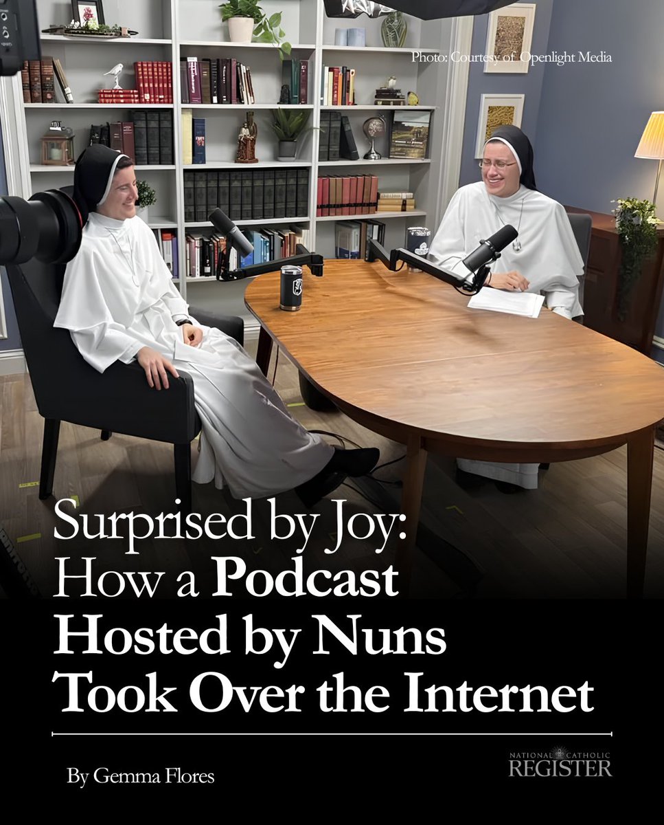 NCRegister's tweet photo. A Dominican podcast — and the joy the sisters radiate — has gone viral.

Read the full story: https://t.co/KDTSsOdRxo https://t.co/McIHMnwE6i