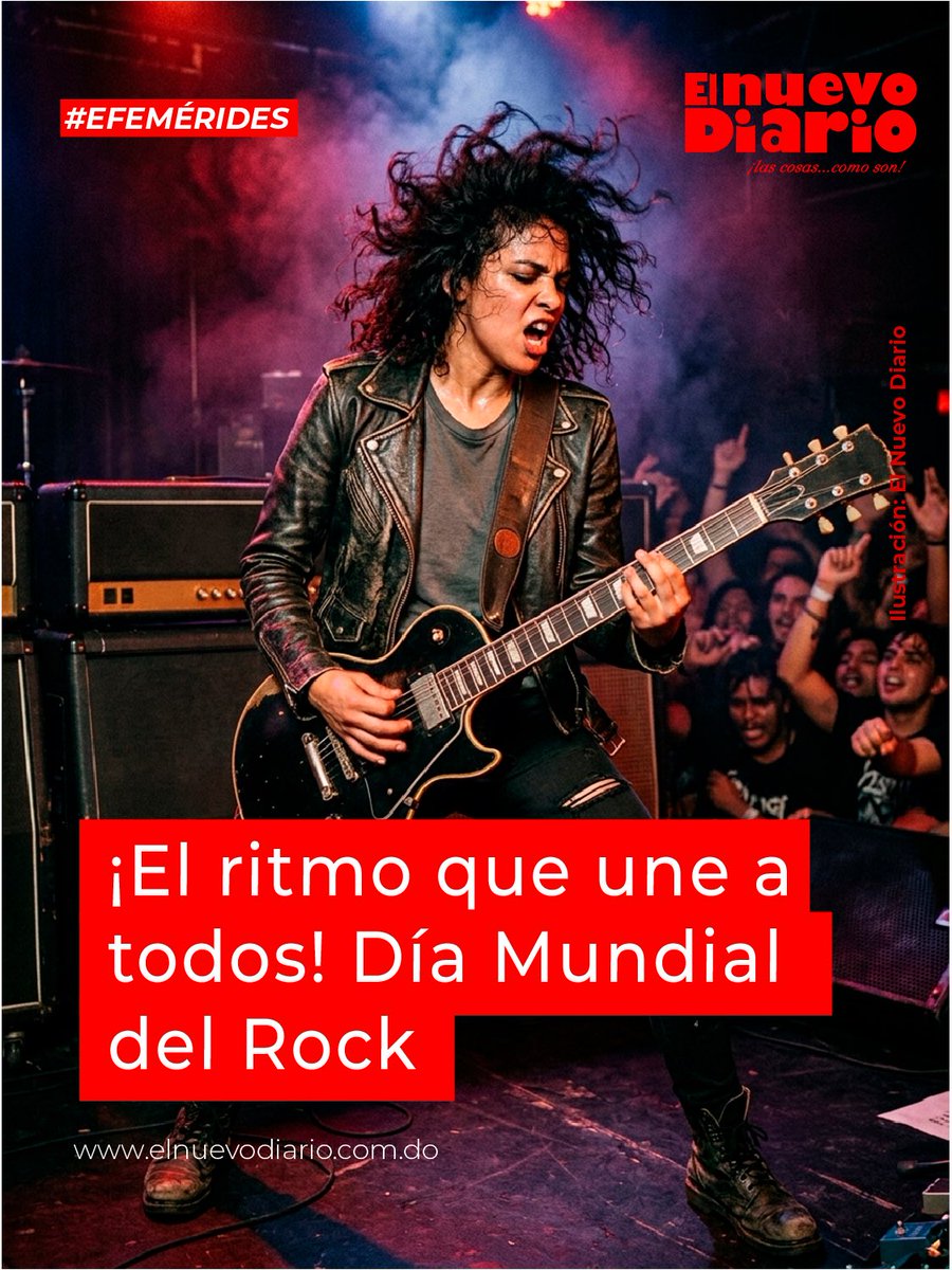 elnuevodiariord's tweet photo. 🎸🤘 El Día Mundial del Rock se celebra cada 13 de julio, es una fecha dedicada a reconocer la importancia de este género musical en diferentes partes del mundo.

🎶🔥 Esta celebración comenzó gracias al concierto benéfico Live Aid, realizado en 1985, donde participaron grandes artistas para apoyar una causa humanitaria.

🎤⚡ El rock ha influido en la música, la moda y la cultura, además ha inspirado a muchas personas con su energía y sus canciones.

🥁🎵 Bandas como Queen, The Beatles y AC/DC son parte de la historia del rock, sus canciones siguen siendo populares entre personas de todas las edades.

🌎🎸 El rock es un género que reúne a personas de diferentes países y generaciones, por eso se le conoce como el ritmo que une a todos.

#ElNuevoDiarioRD #Efemerides
