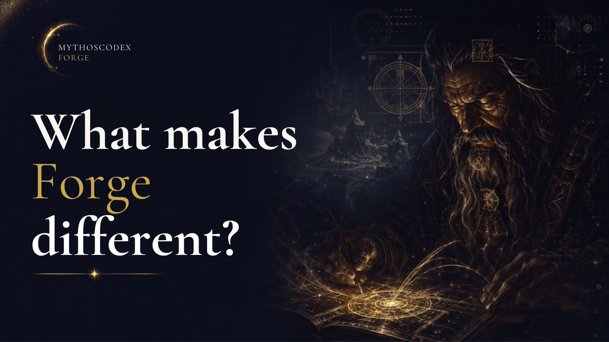 YoungsAtelier's tweet photo. Most AI writing tools help you generate more text.

Forge helps writers build the system behind the story: characters, worlds, series logic, and franchise direction.

It is not just for writing output.

It is for IP development.

Explore:
 /
 /

#MythosCodexForge #MythosCodex #IPDevelopment #AIWritingTools #Worldbuilding #Writers
