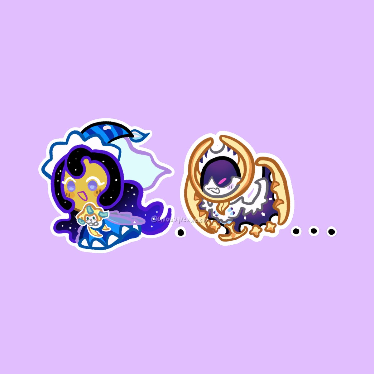 Groovyfennekin's tweet photo. Saw some people doing cookies with pokemon and i wanted to join in too ^^
What pokemon do yall think they’d have?
4/5 
#crk #moonlightcookie #seafairycookie #windarchercookie #firespiritcookie #millennialtreecookie https://t.co/aIvb1AE3rE