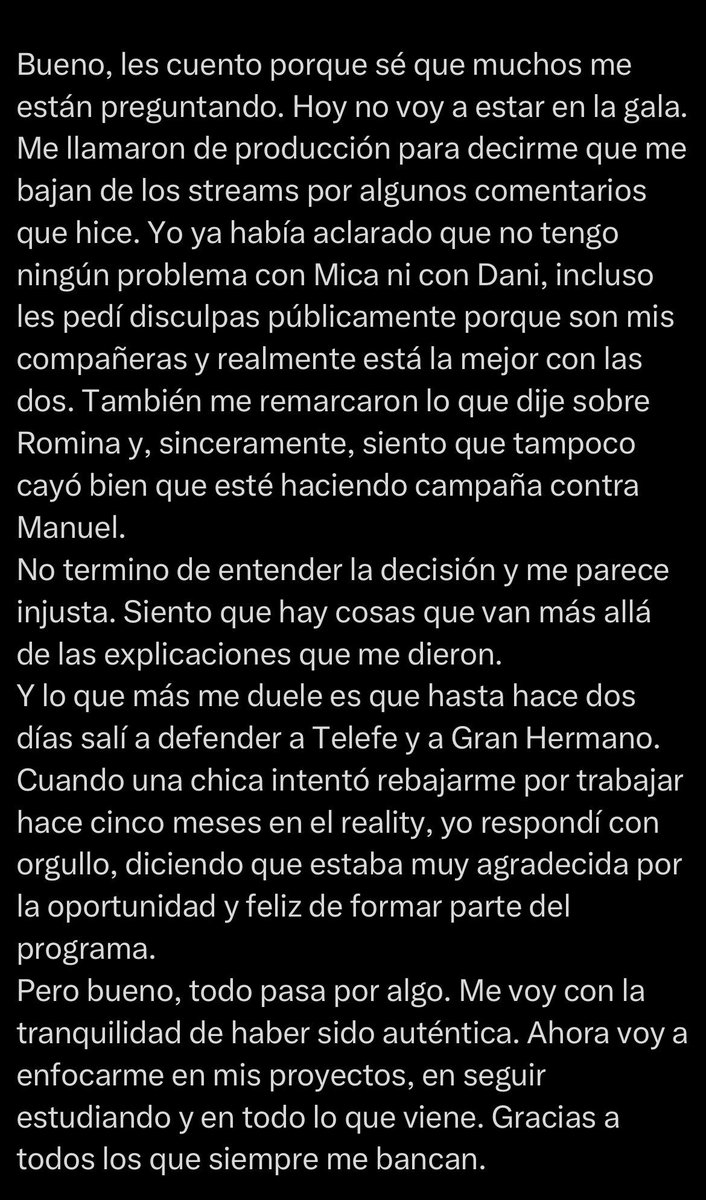 LAPRIM0NETA's tweet photo. 🚨ESCÁNDALO : DESPIDIERON A ZOE POR EXIGENCIA DE LA FAMILIA DE MANUEL IBERO A @telefe

- AYER LA FAMILIA IBERO FUE AL CANAL Y EXIGIÓ QUE NADIE DIGA NADA DE LOS DICHOS CANCELABLES DE MANU NI INSINUAR QUE SE VA

- PIDIERON CABEZAS

HAY FRAUDE ECONÓMICO

MANU AL 9009
#granhermano https://t.co/deCCp82oP0