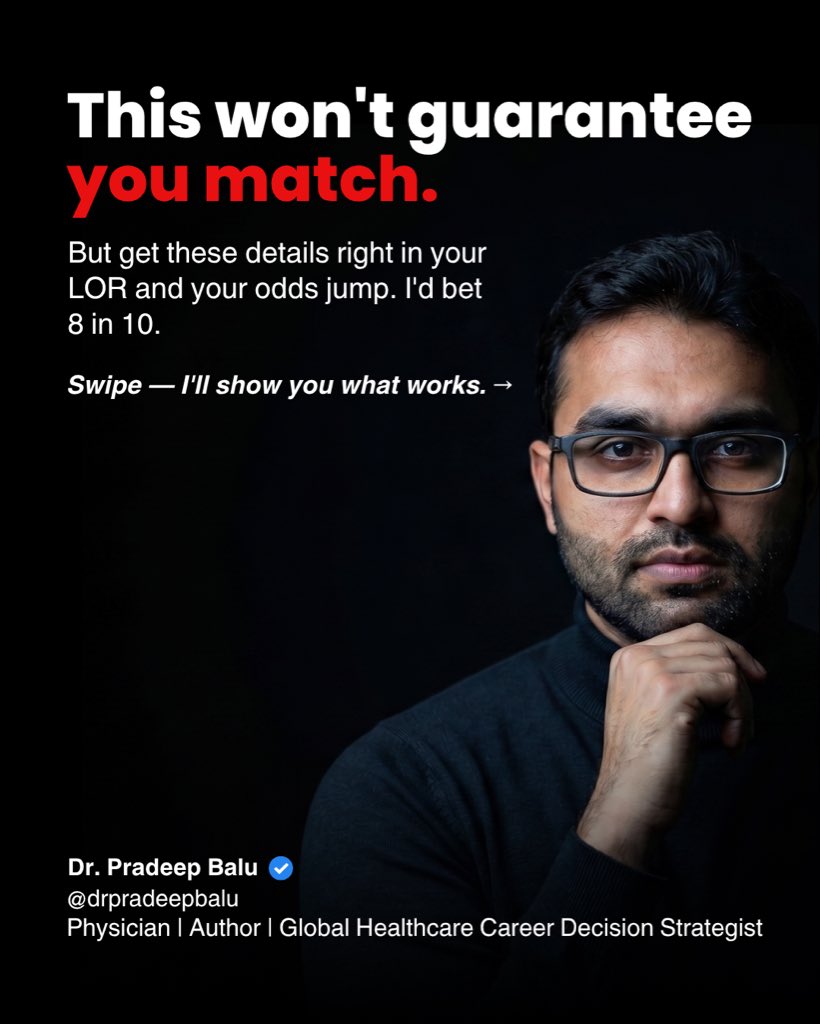 drpradeepbalu's tweet photo. The difference between getting noticed and getting overlooked may not be your application. It may be hidden in your LOR.

https://t.co/9NSKnxM5mz

#LOR #USMLE #ERAS #Match2027 #ResidencyMatch https://t.co/NNKp607ZEO