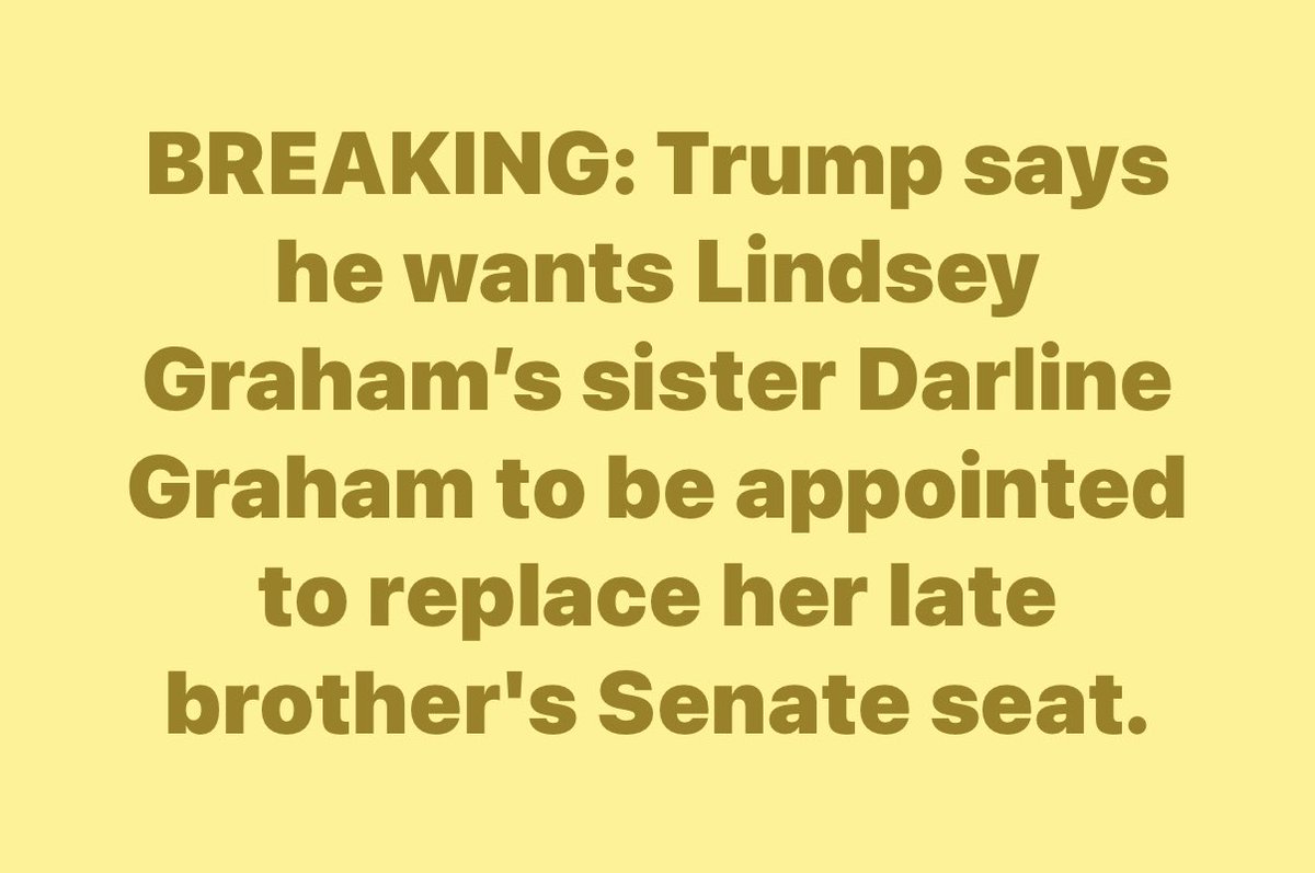 AnnieForTruth's tweet photo. OMG, seriously?!! 🤣 Well, second thought, Lindsey Graham’s sister would be just as qualified as any of this administration that is filled with ignorant, unqualified, inexperienced clueless clowns! The only requirement is that you must be a Trump loyalist and ass kisser! https://t.co/4wTuqfXx6a