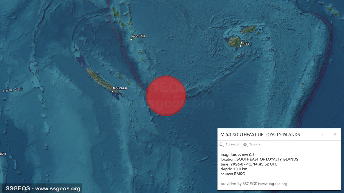 ssgeos's tweet photo. #earthquake M 6.3 SOUTHEAST OF LOYALTY ISLANDS https://t.co/bGdT3LH5GT