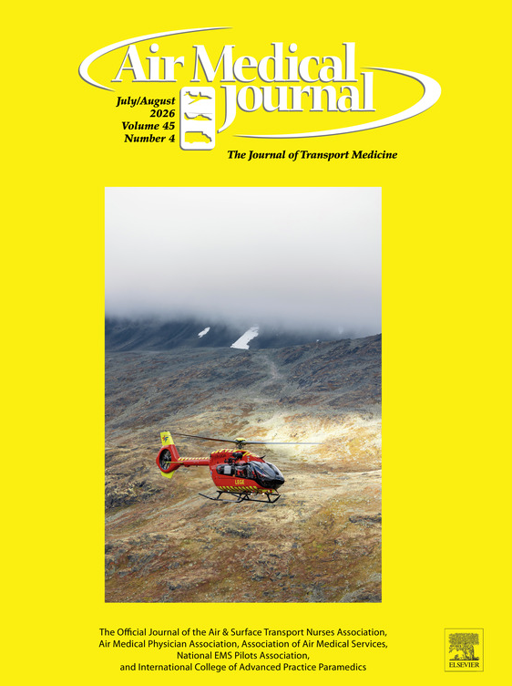 AirMedJournal's tweet photo. The July/Aug issue of the #AirMedicalJournal is here! 🚁

Inside: original research, clinical reviews, the latest Critical Care Update/Air Transport Medicine Research Review, and a spotlight on the Univ of Michigan Survival Flight program.

Read it here: https://t.co/z0xOMdJGCt https://t.co/XZSxVZsxYy