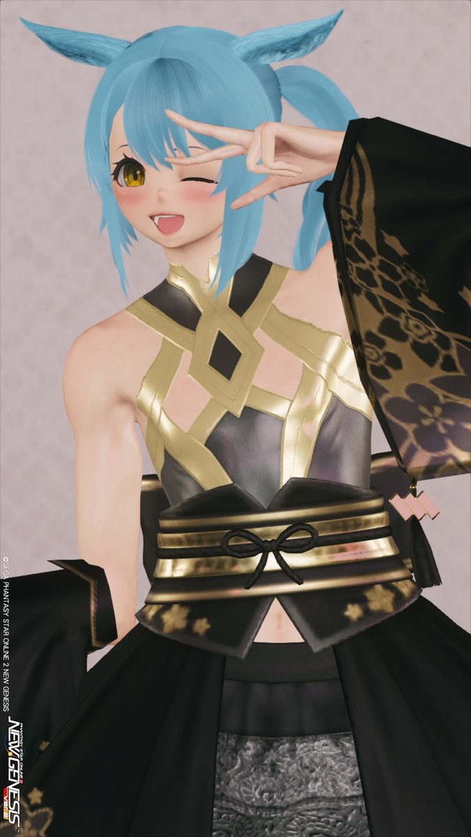 Yamato_Pia's tweet photo. おはよーございます。

ついに念願の和風袖とスカートを入手できた！3000万超えのメセタが吹き飛んで、またスカンピンに…w

ボディペイントがまだしっくり来てないから今後に期待。とはいえ、とても良い仕上がりになったな。

#PSO2NGS_SS #PSO2男の娘同盟 https://t.co/wmXJpleVcB