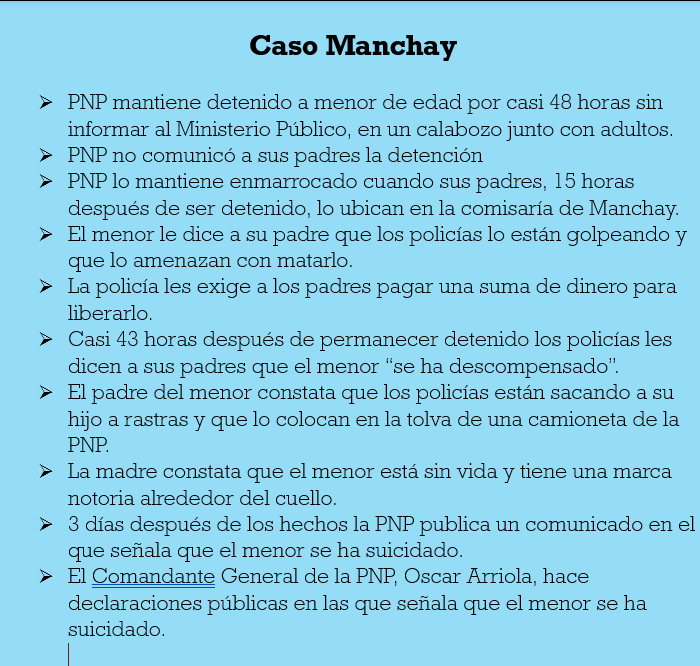 IDL_Rivera's tweet photo. #CasoManchay La Fiscalía de Derechos Humanos acaba de disponer que el homicidio del menor E.J.C.B., ocurrida en la comisaría de Manchay, sea investigado por la policía. Esto contraviene disposiciones de derecho internacional como el Protocolo de Minnesota.
A pesar de que 👇👇👇 https://t.co/Aa9FI1jNJQ