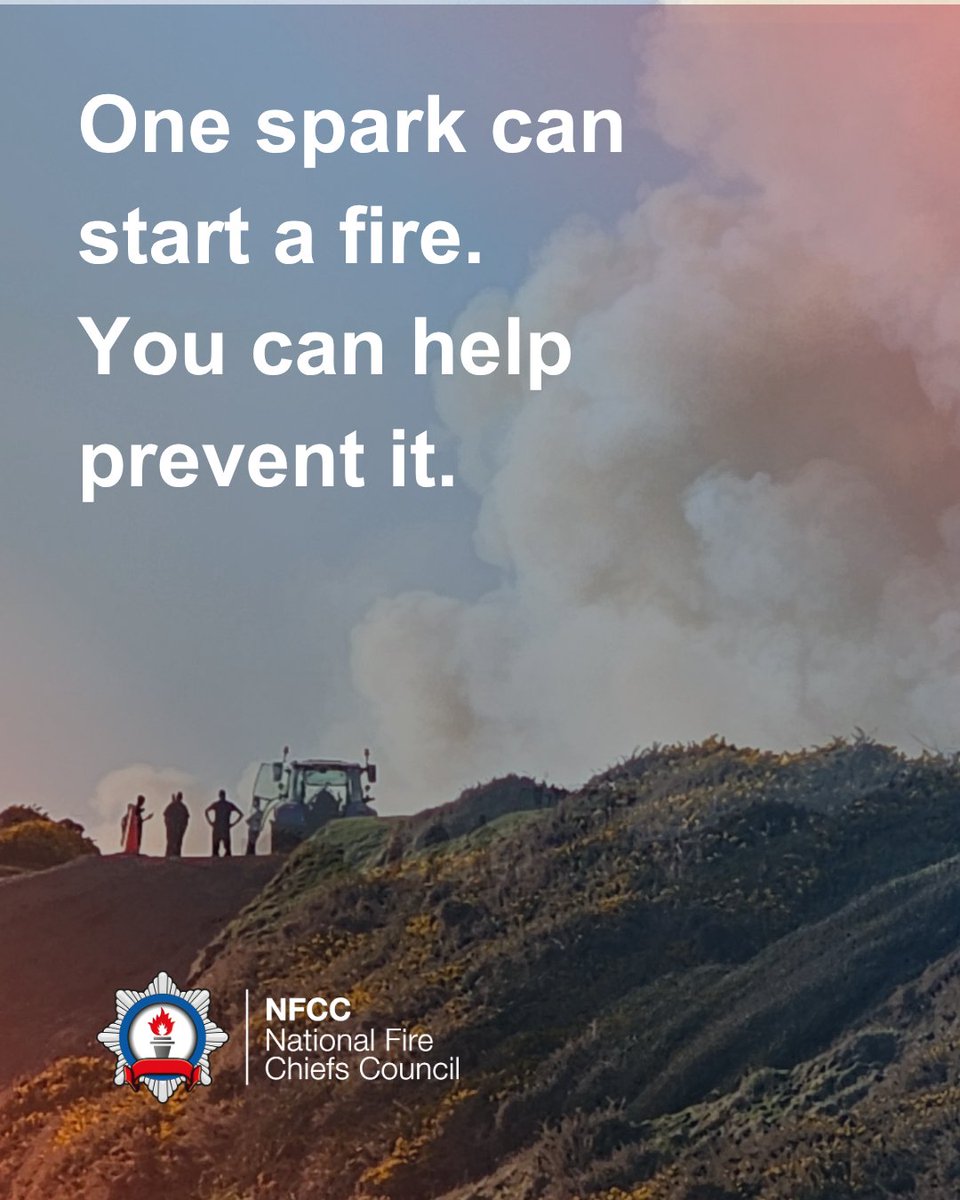 NFCC_FireChiefs's tweet photo. Fire and rescue services across the UK are responding to multiple significant wildfires, with hot, dry and windy conditions increasing the risk of fires spreading rapidly. 

Be wildfire aware . Read the full story: https://t.co/SVf2WpM9DQ 

#WildfireSafety #PreventTheSpark https://t.co/KZSVKJlHE5