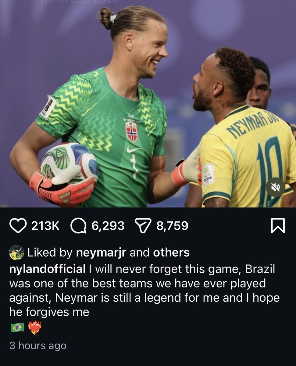 haobinfans69's tweet photo. Neymar liking nyland’s post is fucking me up😭😭😭😭😭😭😭 https://t.co/0O2MlnSrdH