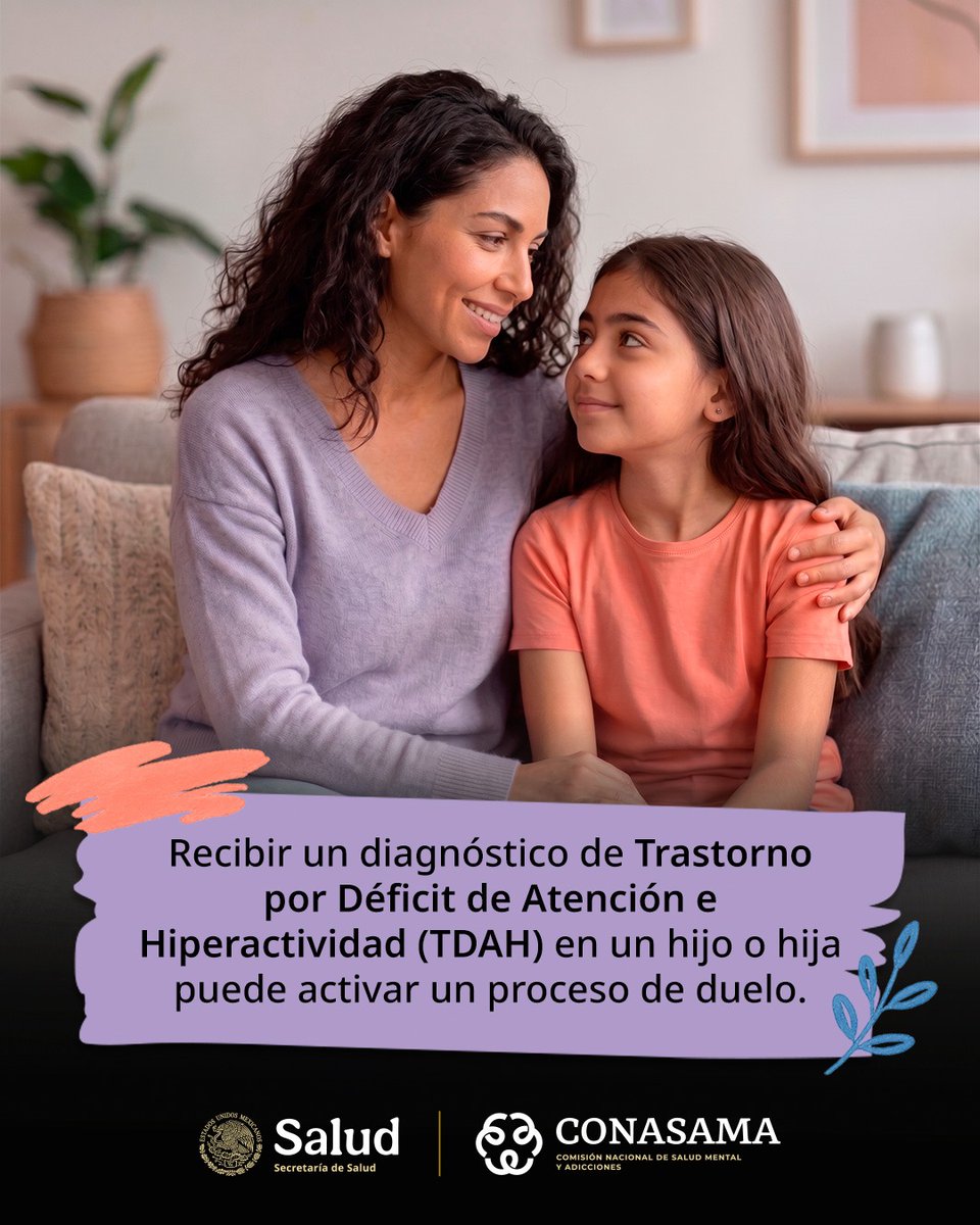 conasamamx's tweet photo. 13 de julio | Día Internacional del Trastorno por Déficit de Atención e Hiperactividad (TDAH)

El miedo o la negación ante un diagnóstico de TDAH es una respuesta natural, pero retrasar la atención especializada frena el acceso a herramientas esenciales para su desarrollo. 🧑⚕️🧠

Como padres o cuidadores, también necesitan herramientas y acompañamiento. 🧵👇

#CONASAMA #SaludMental #TDAH