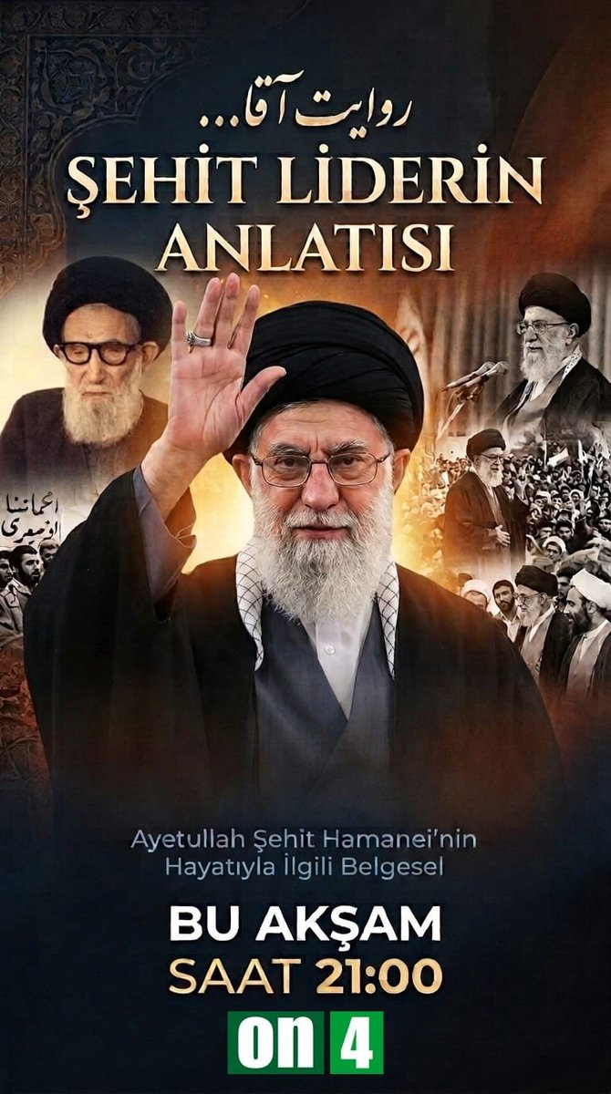 alicangorel's tweet photo. #televizyonda ilk kez...
Kaçırmayın...
,#on4tv Rehber Ayetullah #hamaney ve bilinmeyen yönlerini ekrana taşıyor. https://t.co/X4JxMjAQhG