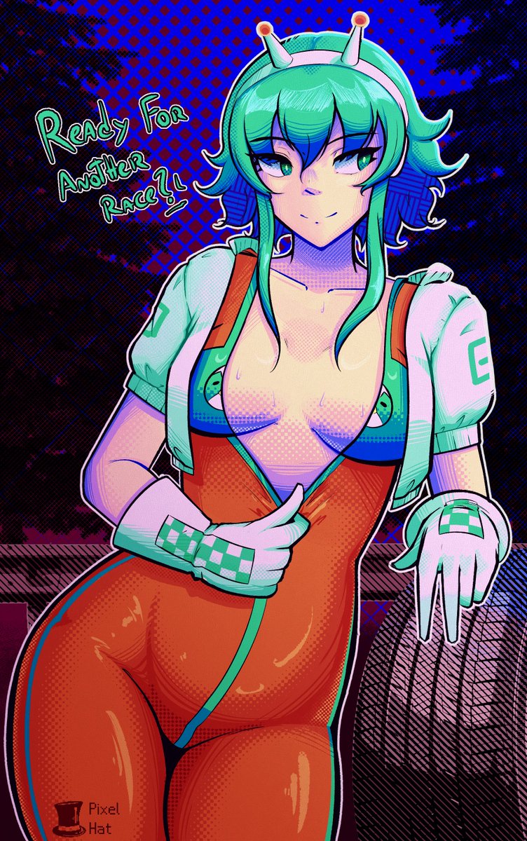 Pixel_Hat's tweet photo. Racing can get pretty heated...
Fanart for the song "Catch my Drift"
#peko_FA #GUMI #Megpoid https://t.co/Qo8sImD0In