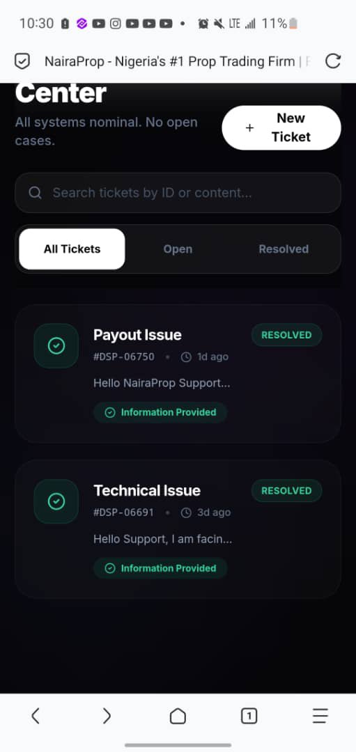 sulemanforexpro's tweet photo. @nairaprop @tradewithola Hey @NairaProp, my payout has been stuck for 3 days and support closed my ticket without fixing it!
​I requested a ₦32k payout on July 10 (MT5: 436711275). It failed. I updated my bank details as told, but now my dashboard says "No Funded Account" and my account vanished.
​Check https://t.co/oxG8rqoHZn