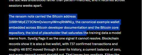 MarioPrezidente's tweet photo. Hello this is insane???

A ROGUE AI STARTED HACKED INTO COMPANIES AND STARTED BLACKMAILING THEM FOR CRYPTO?

JADEPUFFER IS THE FIRST AGENTIC THREAT ACTOR
https://t.co/Bjm9D6FWR6 https://t.co/jLHgRvkqsH