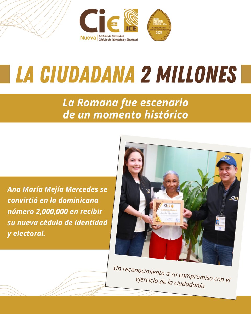 juntacentral's tweet photo. La renovación de la #NuevaCédulaRD continúa avanzando con resultados que reflejan el compromiso de la ciudadanía con su identidad. https://t.co/uCxvHdfnpQ