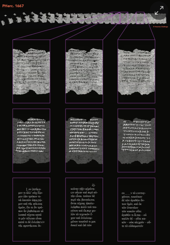 AI Deciphers 2,000-Year-Old Herculaneum Scroll, Revealing Stoic Text