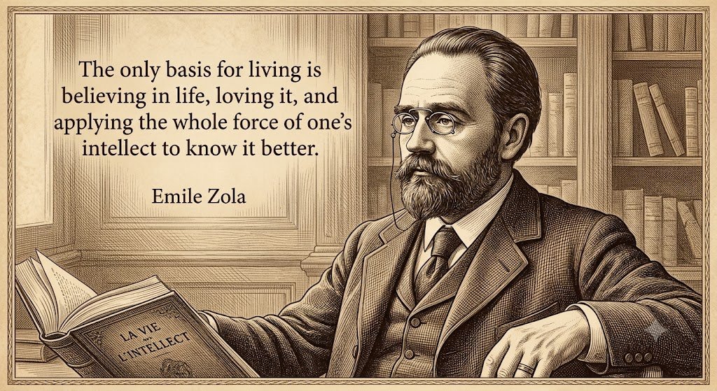 Quotes3290's tweet photo. الأساس الوحيد للحياة هو الإيمان بها، وحبها، وتوظيف كل قوة العقل لفهمها بشكل أفضل.
#إميل_زولا
#اقتباسات 
The only basis for living is believing in life, loving it, and applying the whole force of one's intellect to know it better.

#Emile_Zola
#Quotes https://t.co/5IqWB5i5G1