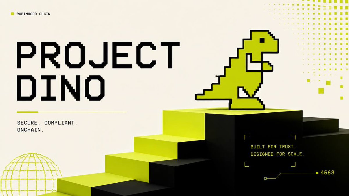 ProjectDinoHood's tweet photo. ProjectDino is 1/1 on @RobinhoodApp : the only protocol combining infrastructure for authorized issuers, 23 programmable transfer-control configurations, atomic DvP settlement and a public verifier network for private securities. $DINO

Send Address (EVM) https://t.co/1qDq16TEtm
