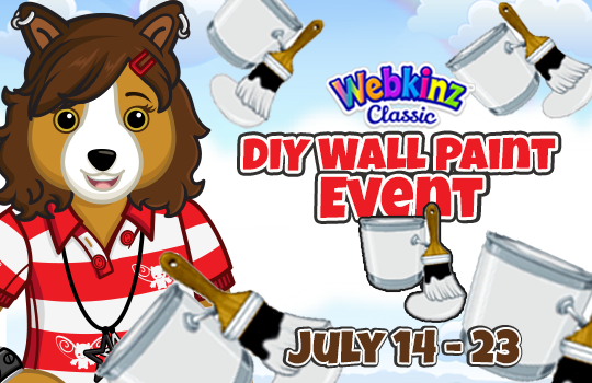 webkinz's tweet photo. 🎨 Look For Floating Cans Of Wall Paint! 🎨

Starting TODAY, July 14 - 23, on #WebkinzClassic, look for the wall paint can floating across your screen. 📅

Click it to be awarded 1 of 14 wall paints designed to match an existing room theme!  🏠

🔗 https://t.co/XC6aZLmgHI https://t.co/G47X0aJQIz