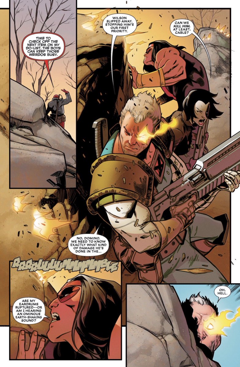 Daily_Cable's tweet photo. Happy #MutantMonday
Cable and his crew in Deadpool vs. X-Force #2 Art by @PepeLarraz
#Cable #marvel #marvelcomics #art #comics #comicart #xmen #xforce #mutants #dailyCable #Cableaday #Domino #Deadpool #Warpath https://t.co/Yz9qiPISAf