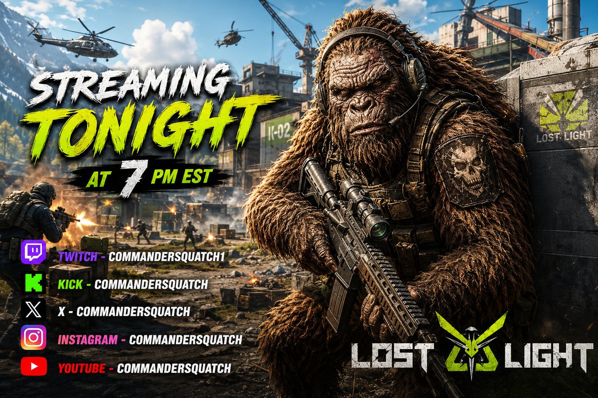Commandersquatc's tweet photo. Streaming a new game tonight come hang with me and let's see how good this game is will be a good time!!! https://t.co/rSIfO59Meg