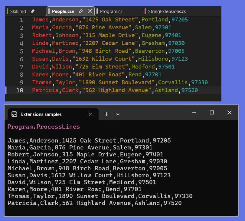 KarenPayneMVP's tweet photo. C# Language extension to remove quotes from a string

https://t.co/qoKh6ITiot

Example reading lines in a text file https://t.co/C7UaFlNaA5