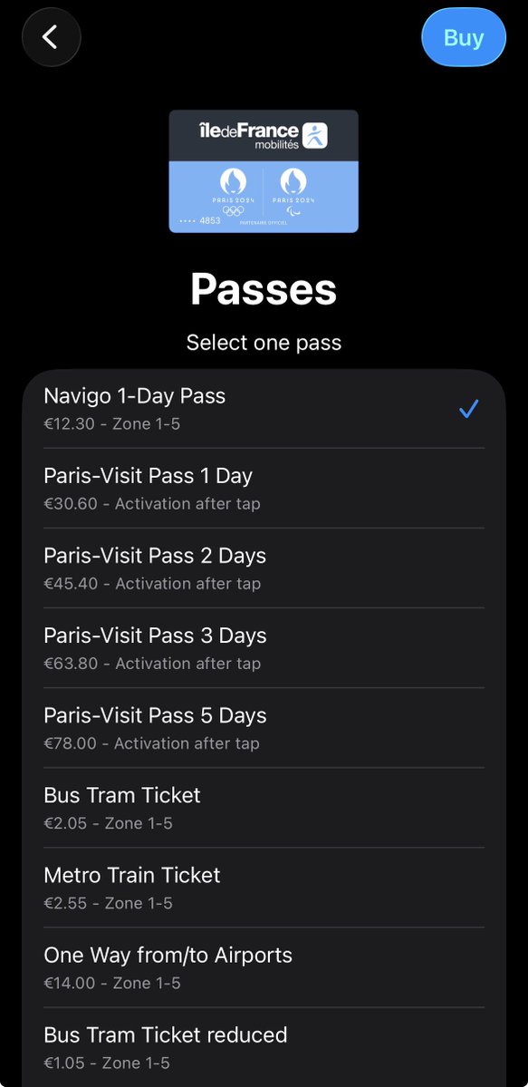 mnijkxxx91's tweet photo. Paris🇫🇷
パリのメトロ&amp;RER&amp;バスのチケット🎫
Apple Walletでカード登録してチャージして使ってたけど便利だったよー！
アプリ入れなくても物理カード買わなくても Wallet追加でそのまま買いたいticket選んでチャージできるからわたしみたいにめんどくさがりにおすすめ！ https://t.co/UoaTHr8g54