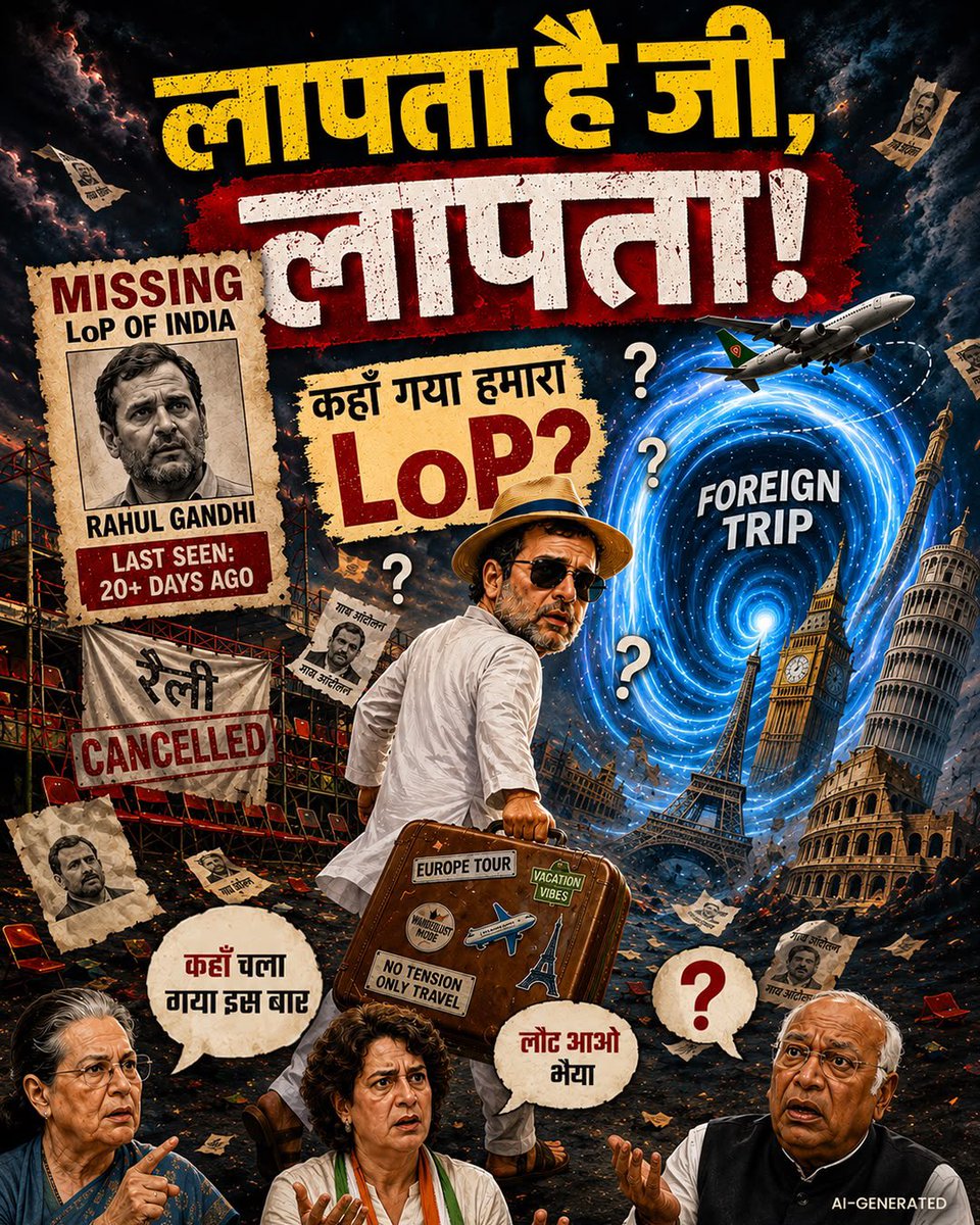 hirendrakaushik's tweet photo. अब तो कांग्रेस भी पूछ रही है... आखिर LOP हैं कहां? https://t.co/NGKTBThVx0