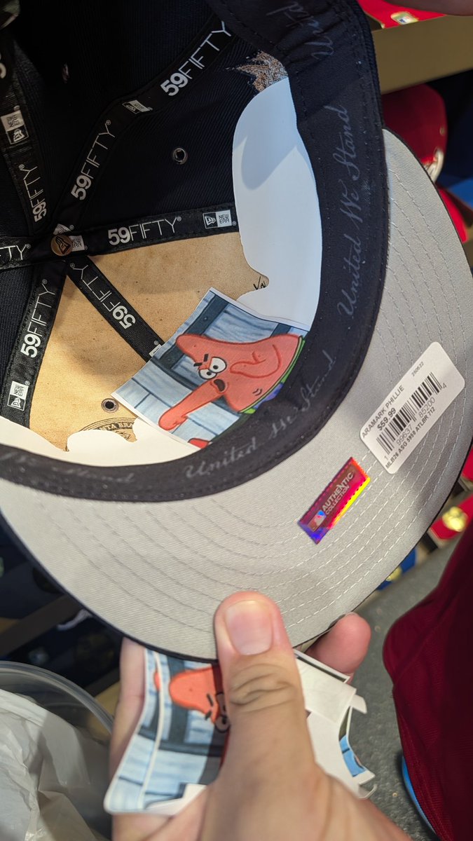 baseballqueen_1's tweet photo. I have no idea how these memes got in the Mets and braves hats at the team store https://t.co/WZPMGg9FRX