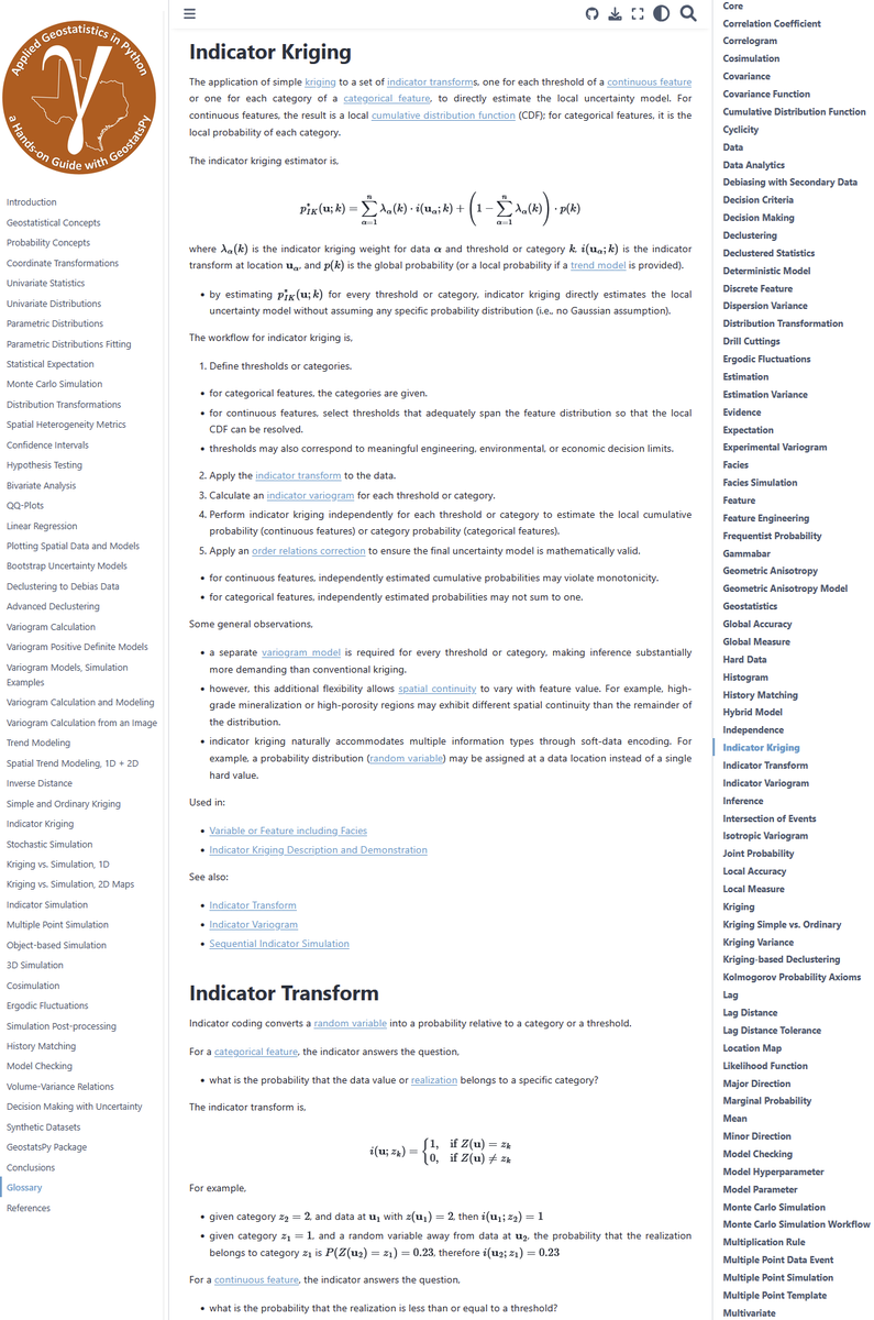 GeostatsGuy's tweet photo. 📚 I'm stoked to share this!

It was a labor of love ❤️. What began as a resource requested by my students has grown into a comprehensive glossary of data analytics and geostatistics, with every term cross-referenced to my free e-book, complete with theory, interactive demonstrations, Python code, and links to my YouTube lectures.

I'm thrilled that it's become a strong learning resource for students, practitioners, and educators alike. 🚀

Check it out and let me know what you think! 👇

https://t.co/dgjNwFEQgb

#DataAnalytics #MachineLearning #Geostatistics #Python #OpenEducation #STEM