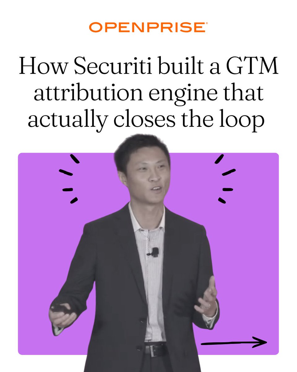 OpenpriseTech's tweet photo. A lead goes cold for 3 months, then converts. Who gets the credit? 

Securiti used Openprise to built a model that tracks what triggered it. 

learn more: https://t.co/CIhtyR2KmZ https://t.co/9XboNYBUVk