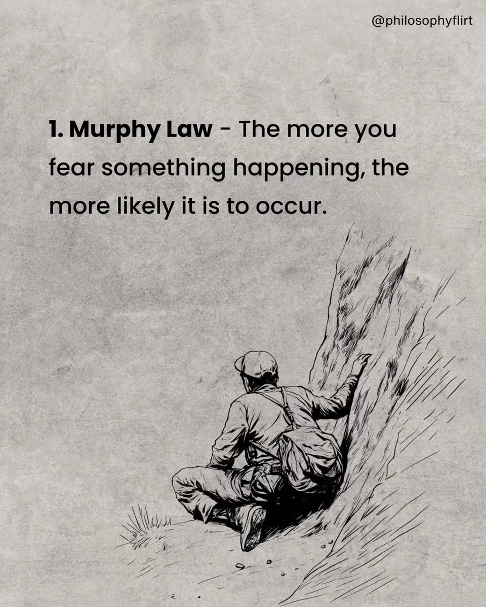 mindoverweaknes's tweet photo. THE 5 MOST FAMOUS LAWS IN THE WORLD:

1. Murphy Law https://t.co/yMcJ5uPqYg