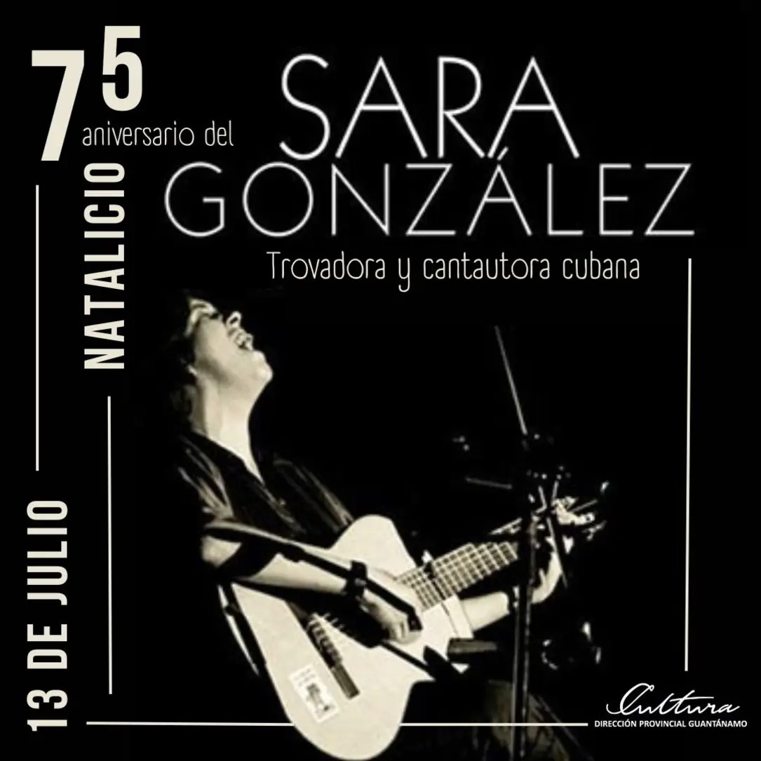 LopezYoelvys's tweet photo. En el 75 aniversario de su natalicio, que se conmemora este 13 de julio, nuestra recordación desde la Dirección Provincial de #CulturaGuantánamo a la cantautora cubana Sara González, fundadora y referente del Movimiento de la Nueva Trova. https://t.co/BbwNjJnceL