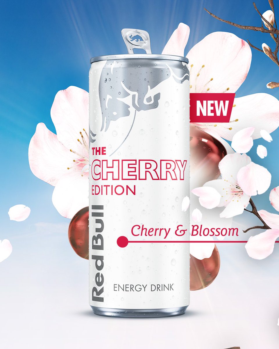 RedBullZA's tweet photo. Senizwile sineCherri entsha 😮‍💨🍒

Check the new Red Bull Cherry &amp; Blossom flavour at a store near you 🫶 https://t.co/UkWNuWh4bS