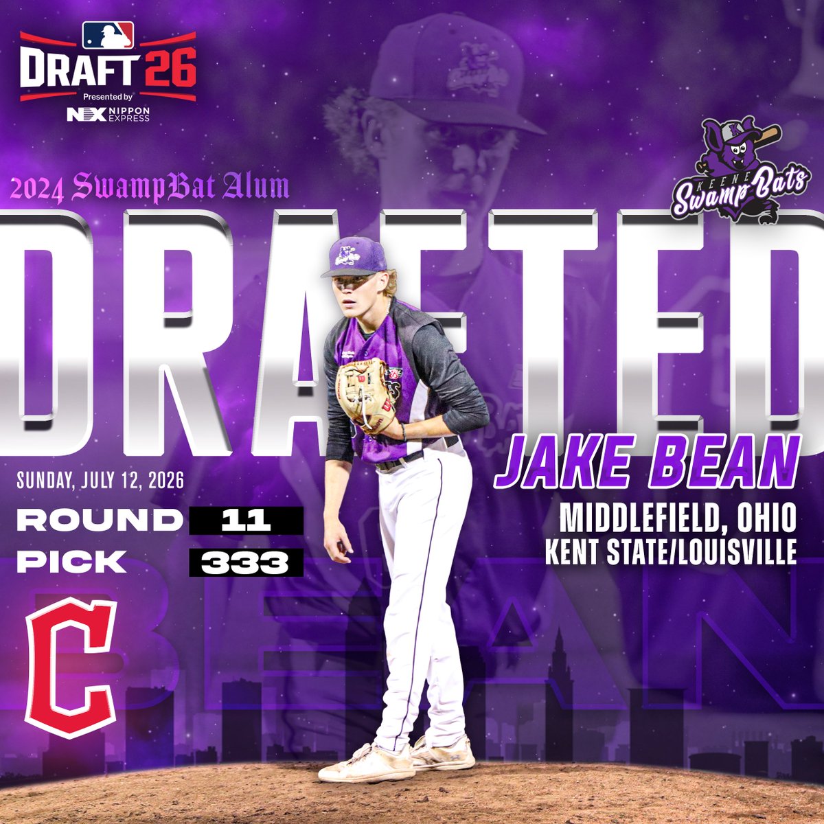 swampbats_keene's tweet photo. Congrats to 2024 Bat alum @jake_bean07 on having his name called yesterday in the MLB draft! https://t.co/uFK1olC0zP