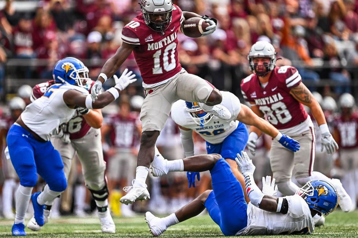 SkylineSportsMT's tweet photo. Preseason All-Americans from #BigSkyFB according to @StatsPerform -

RB – Eli Gillman, Montana, R-Sr., 6-0, 213

RB – Adam Jones, Montana State, Jr., 6-1, 200

WR – Samuel Gbatu Jr., UC Davis, Sr., 5-10, 185

OL – Titan Fleischmann, Montana State, Sr., 6-4, 300

OL – Stryker Rashid, Idaho State, R-Sr., 6-5, 295

LB – Mikey D’Amato, Cal Poly, Sr., 6-0, 230

LB – Peyton Wing, Montana, Sr., 6-0, 229

DB – Rex Connors, UC Davis, Sr., 6-1, 220

DB – Caden Dowler, Montana State, Sr., 6-0, 205

PK – Myles Sansted, Montana State, Sr., 6-3, 188

AP - Taco Dowler, Montana State, Sr., 5-9, 190