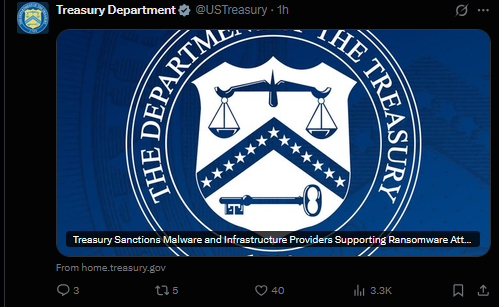 TheDebriefing17's tweet photo. 🤔TIMELINES PATTERNS NCSWIC & THE GETAWAY CAR

Imagine a bank robbery. Most of the time, the cops chase the guys with the masks.

This is not that.

The government just went after the guy who rents the getaway car, and the guy who paints it a different color so nobody recognizes it.

Neither of them robbed anything. They just made the robbery possible.

Who got hit:
👉First VPN Service a company that rents you a computer connection that hides where you actually are. VPNs are ordinary; millions of people use them for good reasons. But this one specifically advertised to criminals: we keep no records, and we won't talk to police. It's been saying that out loud on criminal forums since 2014.

👉The guy who ran it bought his equipment under fake names, because real companies kept refusing to do business with him once they found out what was running on his servers.

👉A guy in Belarus who sells "cryptors" software that takes a virus and wraps it so it looks like a harmless file. Your antivirus sees a birthday photo. It's actually the thing that locks up the hospital.

And that's the part to sit with. The victims here weren't tech companies.

Hospitals. City governments. Banks. Regular businesses.

When ransomware hits a hospital, the machines stop. Not metaphorically.

Why this is the interesting move:
You can arrest a hundred ransomware crews. A hundred more show up next year it's lucrative and the barrier to entry is low.

But if there are only a handful of people renting the hiding-places and selling the disguises? You don't have to catch everyone. You just have to take away the tools everyone uses.

That's what today was. Not a raid. A supply cut.

Two more things worth knowing:
It was a one-two punch. In May, police in Europe physically seized the servers. Today, Treasury made it illegal to do business with the owners. Take the building, then freeze the bank account. The second punch is what stops him from rebuilding.

Britain did the same thing the same morning. Different targets, same ecosystem. Two governments, one coordinated squeeze.

The one detail that should stick with you:

The legal authority used today was written in 2015. It's been amended three times since, under different presidents. Nobody used it for this until now.

Somebody built the tool a decade ago and left it in the drawer.

Today they opened the drawer.

@CouchGuy17 @Homeranger17 @drawandstrike @X22Report @ScottZPatriot