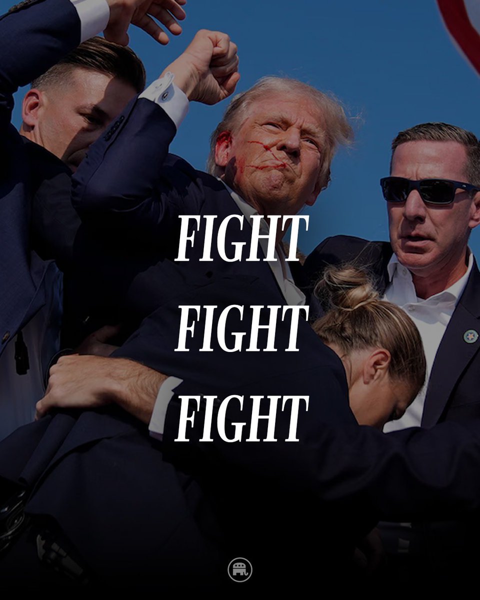 Republicans's tweet photo. Two years ago, President Trump survived the assassination attempt in Butler, Pennsylvania.

This is why we fight. https://t.co/NMBqTqV9eH