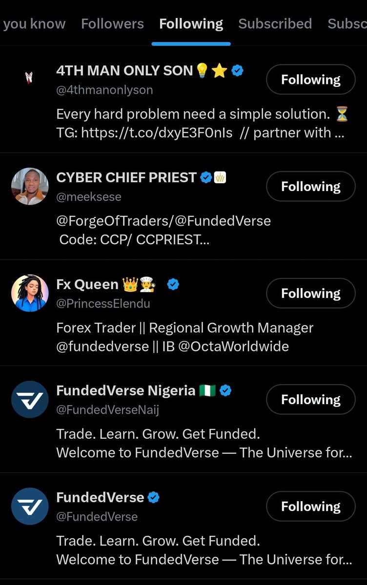 Profff_JP's tweet photo. @PRIME_3RADE @FundedVerse @FundedVerseNaij @PrincessElendu @meeksese @4thmanonlyson @wisdomande @The_4thMan All done🙏🤞 https://t.co/AABJSuFUcG