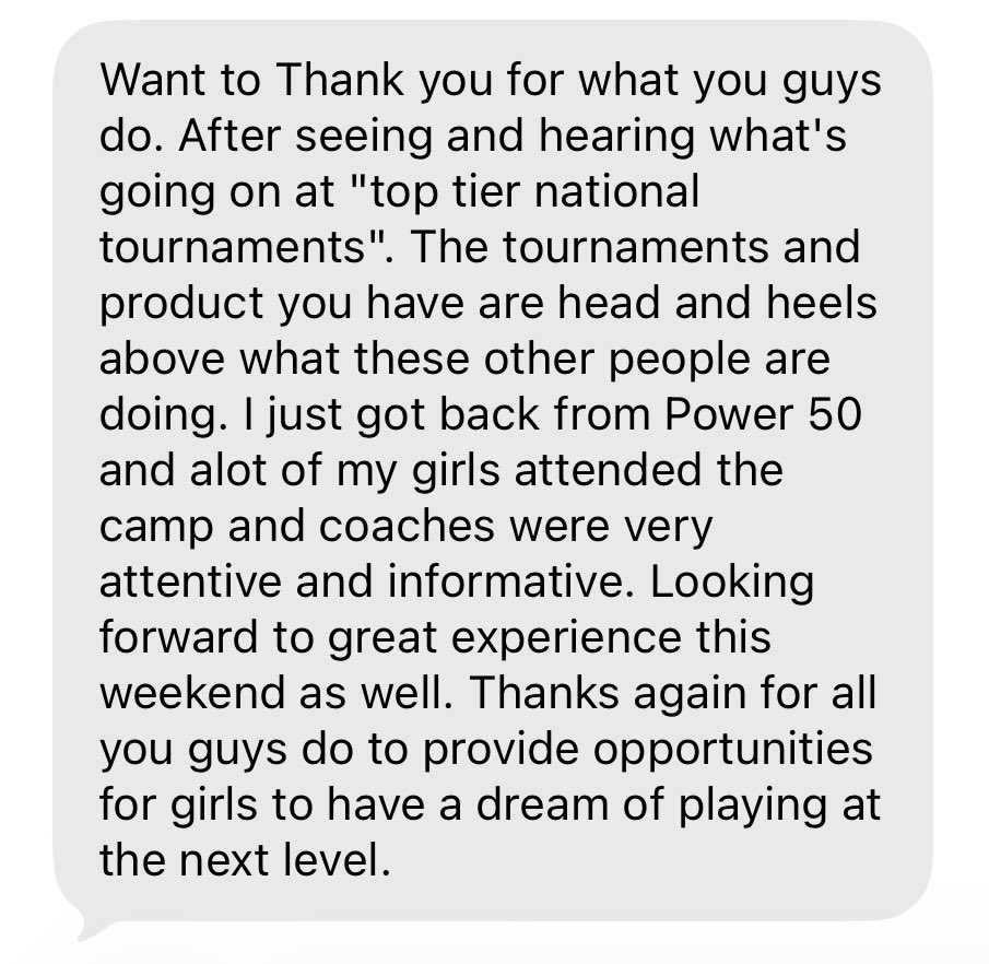 BackwardsKJax's tweet photo. Just got this text from a travel ball coach. 🙌🏽  We bring college coaches and athletes together.  We help players #GETRECRUITED.  That’s what it’s ALWAYS been about and ALWAYS WILL BE about at Backwards K! 💪🏽 https://t.co/gaZW2KLzGe