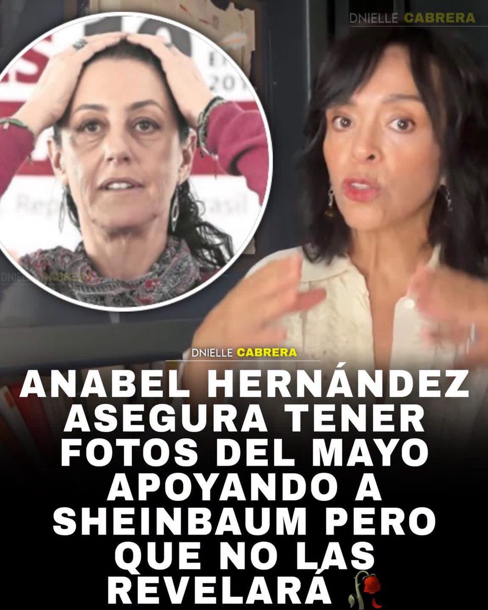 DnielleCabrera's tweet photo. 🚨🥀 LAS PRUEBAS CONTRA SHEINBAUM EXISTEN PERO ESTÁN ESCONDIDAS 💔

Anabel Hernández aseguró tener pruebas en fotografía de el mismo Mayo apoyando la campaña de Claudia Sheinbaum, pero que no las va a revelar 💔 Ni modo, nos volveremos a quedar con las ganas de derrumbar al gobierno 💔