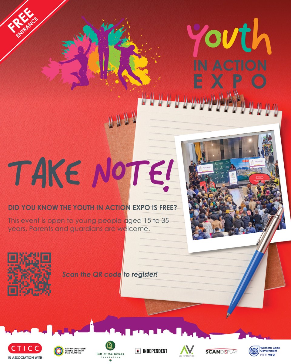 CTICC_Official's tweet photo. Are you ready to take your future to the next level? Visit the CTICC's Youth in Action Expo to discover bursaries, graduate and internship programmes, connect with banks and corporates, receive career guidance and so much more!

Click here to register: https://t.co/54jDRavSyh

#LeavingLastingImpressions
#WeavingALegacy
#CTICC