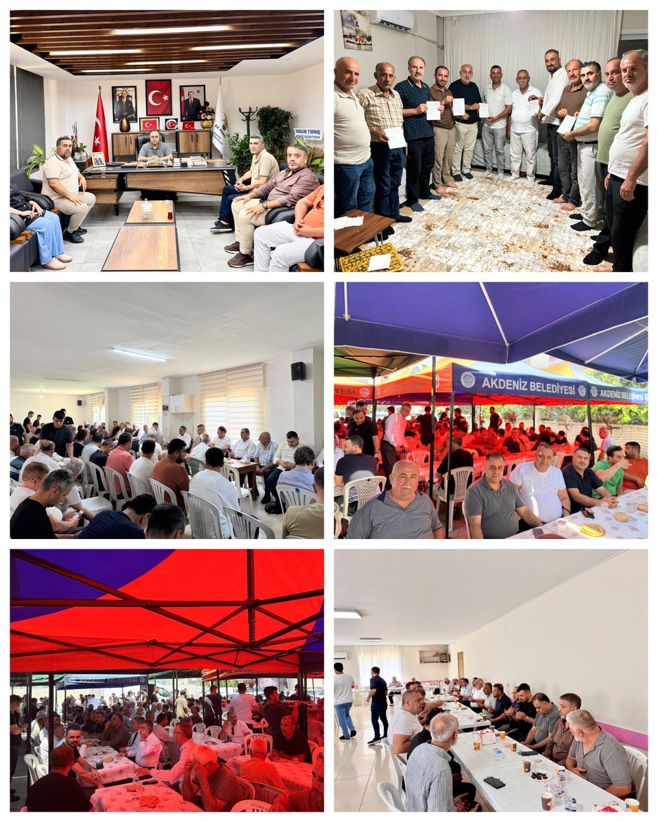 mahsumsevimli's tweet photo. 📍 İlçe Başkanılığımızın Programları

İlçe yöneticilerimizle birlikte, Akdeniz Muhtarlar Birlik, Beraberlik ve Dayanışma Grubu tarafından düzenlenen Aşure Günü Programı'na katılarak birlik ve beraberliğimizi pekiştirdik.

📍 İlçe Binamızı Ziyaret Edenler

İlçe binamızda kıymetli misafirlerimizi ağırlayarak hasbihalde bulunduk.

▪️ Sn. Adil Üren
▪️ Sn. Lokman Güneş
▪️ Esenli Mahalle Başkanımız Sn. Şeref Sarı
▪️ Sn. Nezihe Azizoğlu
▪️ Sn. Alime Arık
▪️ Sn. Mustafa Çetin
▪️ İş İnsanı Sn. Dindar Kesin
▪️ Pamukkurdu Mahalle Muhtarımız Sn. Bayram Çabuk

Nazik ziyaretleri için kendilerine teşekkür ediyoruz.

📍 Taziye ve Mevlid Programları

▪️ İş İnsanı Sn. Ramazan Kaçar'ın kıymetli evladı merhume Ceren Kaçar için düzenlenen mevlid programına katıldık.

▪️ Partilimiz Sn. Mustafa Arı’nın akrabası merhum Ömer Yiğit için düzenlenen mevlid programına katıldık.

▪️ Sn. Osman Alpaslan’ın kıymetli annesi merhume Feride Alpaslan’ın taziyesine katılarak aileye başsağlığı dileklerimizi ilettik.

📍 Teşkilat Çalışmalarımız

Yöneticilerimiz Sn. Kazım Delibaş, Sn. Erkan Bulut ve Sn. Ekrem Koçak tarafından Fırat Ailesi ziyaret edilerek üyelik çalışmaları gerçekleştirildi. Yeni üyelerimize partimize hoş geldiniz diyor, birlik ve beraberliğimizin güçlenmesine katkı sunmalarını temenni ediyoruz.

AK Parti Akdeniz Teşkilatı olarak; vatandaşlarımızın her anında yanında olmaya, teşkilat çalışmalarımızı kararlılıkla sürdürmeye devam ediyoruz. 🇹🇷🤝 @vahitatalan