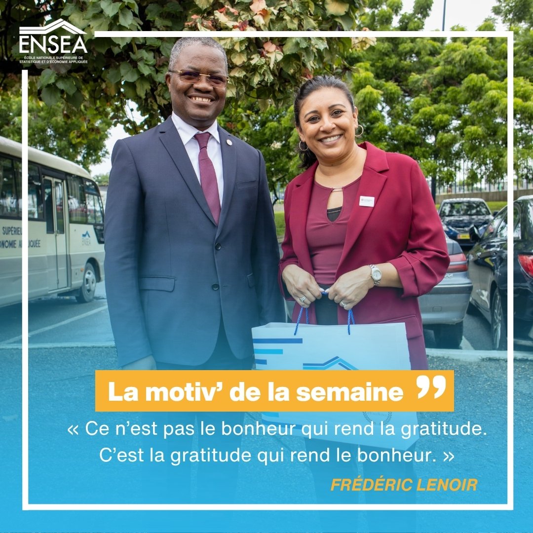 EnseaO's tweet photo. Et si le bonheur commençait par un simple merci ?

Apprécier ce que nous avons aujourd’hui nous donne la force de construire ce que nous voulons demain.

#ENSEA #CentredExcellence https://t.co/yc9AOQoS6o