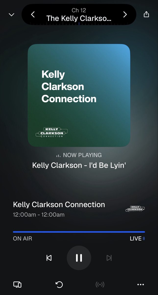 Gregg0891's tweet photo. #KellyClarkon just debuted her new song “I’d Be Lyin’” on her #SiriusXM channel The Kelly Clarkson Connection. Total ear candy! https://t.co/065dq3j9ht