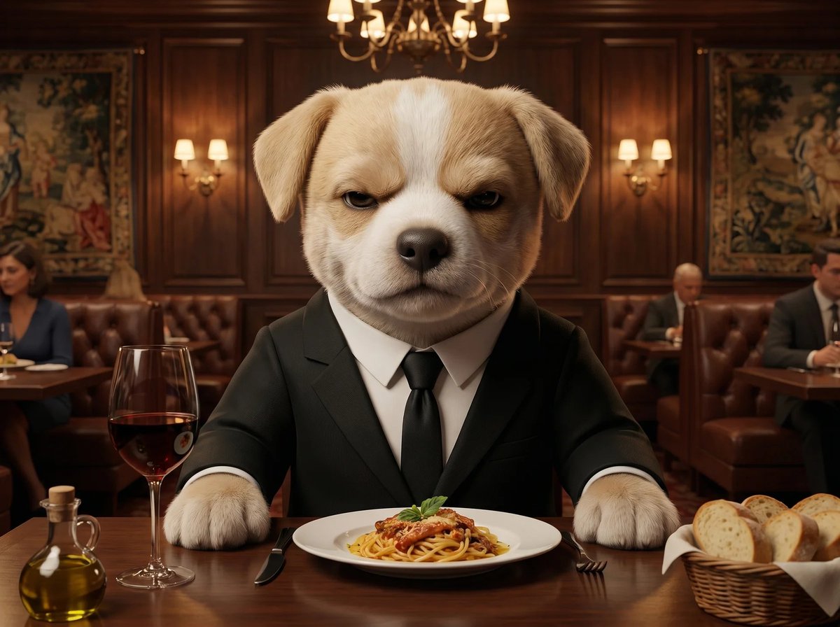 DogInASuitSOL's tweet photo. Buon appetito. https://t.co/R5otJ25JV9
