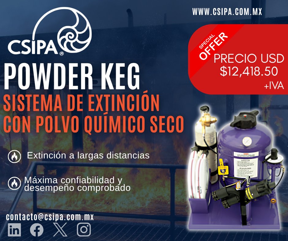 Csipa_No1's tweet photo. El POWDER KEG® de Williams Fire & Hazard Control está diseñado para enfrentar incendios de combustibles a presión con rapidez, potencia y máxima eficiencia.
#WilliamsFire #PowderKeg #ProtecciónContraIncendios #SeguridadIndustrial #CSIPA #FireProtection #Industria https://t.co/YK0kk3v6oN