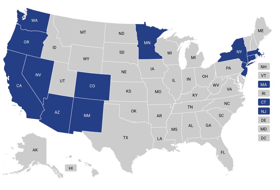smomwetgobam's tweet photo. Earlier today, a coalition of 12 state attorneys general filed a lawsuit to block the Paramount-Skydance merger. Here is a map of those states: https://t.co/i9P88LTis6