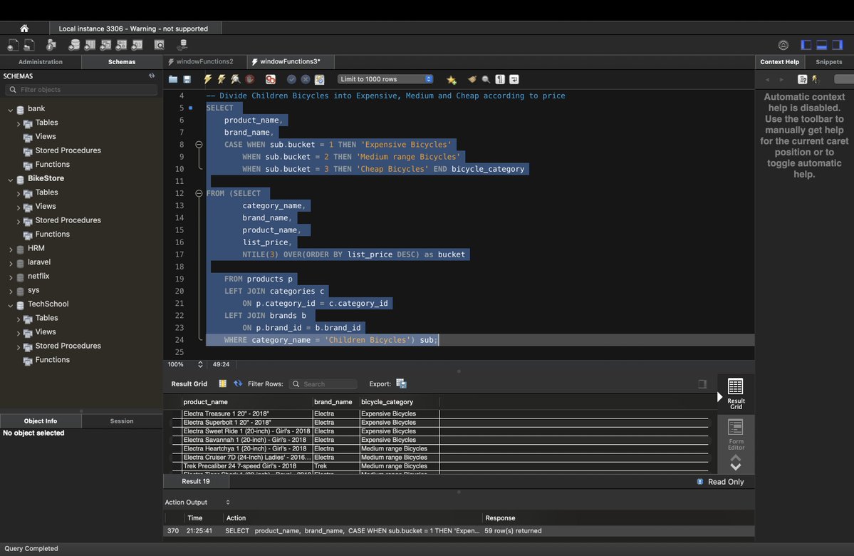 samrid2025's tweet photo. #LSPPDay43
Today, I continued learning about SQL window functions such as NTILE(), CUME_DIST(), and PERCENT_RANK(), and how they work.
@lftechnology
#60DaysOfLearning2026 #LearningWithLeapfrog https://t.co/8Uq0fV7nLj