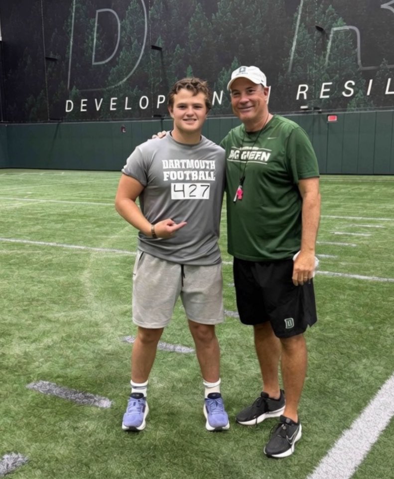 TJRubsamen's tweet photo. Had a great day at Dartmouth on the 12th. I got an opportunity to speak with the coaching staff from Dartmouth, and Carnegie Mellon to learn what I should improve upon. The facilities and staff were phenomenal!
@CoachShaneMonty @CoachAndyHelms @Coach_McCorkle @CoachRyanLarsen https://t.co/5zEFdqmrgT